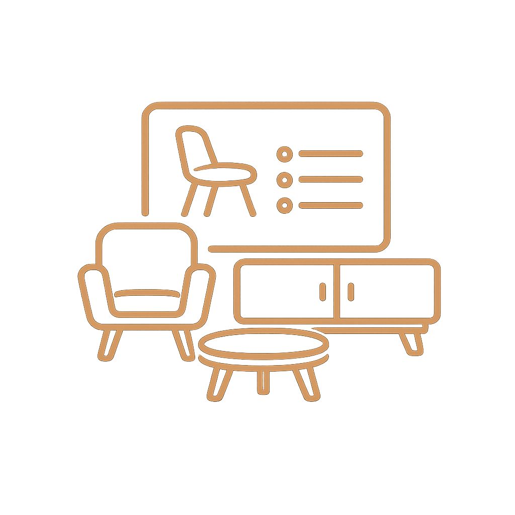 Furniture selection for luxury interiors